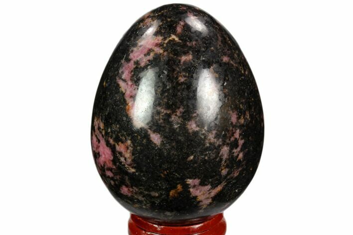 Polished Rhodonite Egg - Madagascar #117376